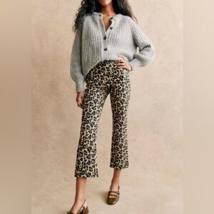 Sezane Leopard Print Trousers